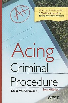 Acing Criminal Procedure: A Checklist Approach ... 0314208534 Book Cover