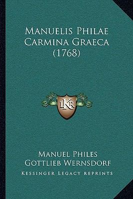 Manuelis Philae Carmina Graeca (1768) [Latin] 1166615022 Book Cover
