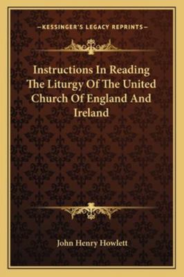 Instructions In Reading The Liturgy Of The Unit... 1163102253 Book Cover