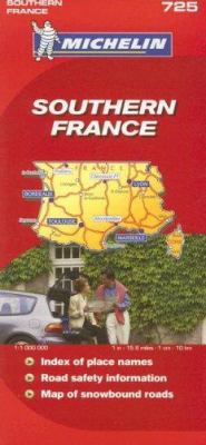 Michelin Map France, South 725 (Maps/Country (M... 2067123181 Book Cover