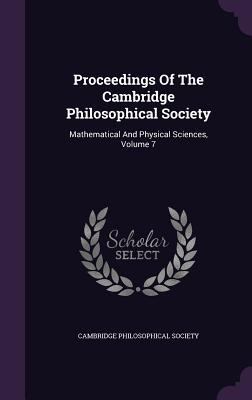 Proceedings of the Cambridge Philosophical Soci... 1342749464 Book Cover