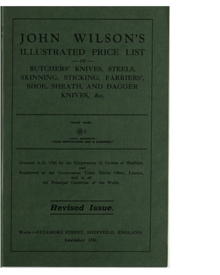 Wilson's Illustrated Price List: Butchers' kniv...            Book Cover