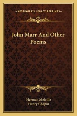 John Marr And Other Poems 1162992301 Book Cover