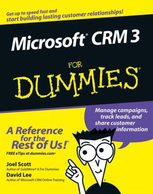 Microsoft CRM 3 For Dummies 0471799459 Book Cover