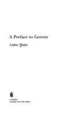 A Preface to Greene (Preface Books) 0582250196 Book Cover