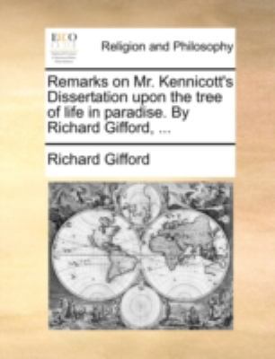Remarks on Mr. Kennicott's Dissertation Upon th... 1170518060 Book Cover