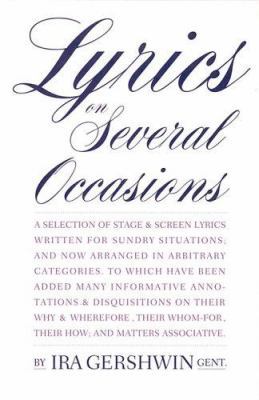 Lyrics on Several Occasions 0879100508 Book Cover