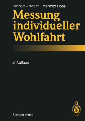 Messung Individueller Wohlfahrt [German] 3540560335 Book Cover