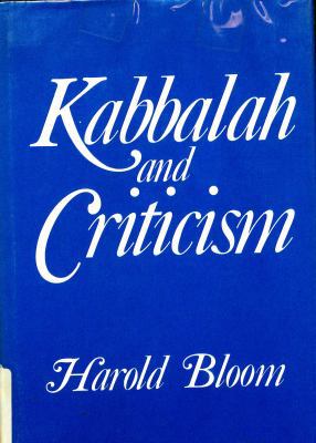 Kabbalah and Criticism 0816492646 Book Cover