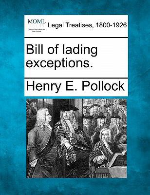 Bill of Lading Exceptions. 1240141750 Book Cover