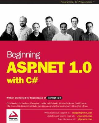 Beginning ASP.NET 1.0 with C# 1861007345 Book Cover