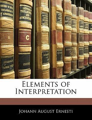 Elements of Interpretation 1141025418 Book Cover