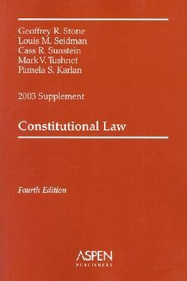 Constitutional Law : 2003 Supplement 0735534772 Book Cover