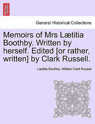 Memoirs of Mrs L Titia Boothby. Written by Hers... 1240876017 Book Cover