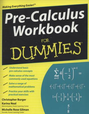Pre-Calculus Workbook for Dummies? 0470421312 Book Cover