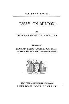 Essay on Milton 1533206325 Book Cover