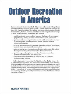 Outdoor Recreation in America 073604213X Book Cover