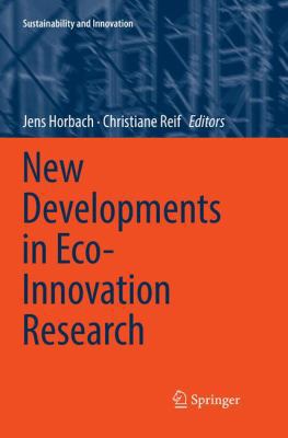 New Developments in Eco-Innovation Research 3030065707 Book Cover