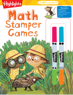 Highlights Learn-And-Play Math Stamper Games 1644728346 Book Cover