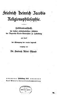 Friedrich Heinrich Jacobis Religionsphilosophie [German] 1534931678 Book Cover