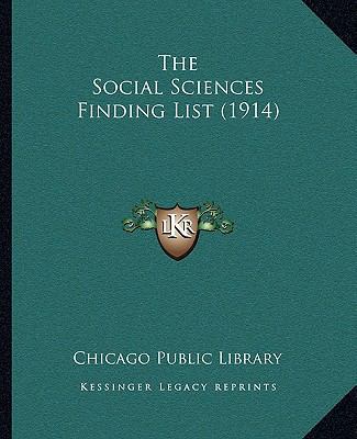 The Social Sciences Finding List (1914) 1167008723 Book Cover