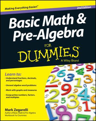 Basic Math and Pre-Algebra for Dummies 1118791983 Book Cover