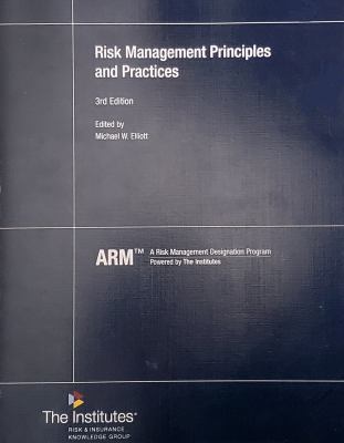 RISK MANAGEMENT PRINCIPLES+PRACTICES 0894622099 Book Cover