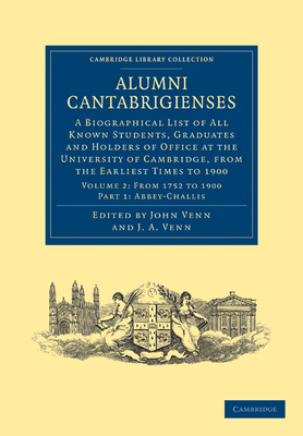 Alumni Cantabrigienses - Volume 2 1108036112 Book Cover