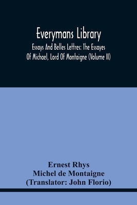 Everymans Library: Essays And Belles Lettres: T... 9354440908 Book Cover