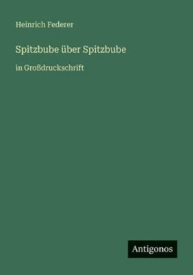 Spitzbube über Spitzbube: in Großdruckschrift [German] 3566075329 Book Cover