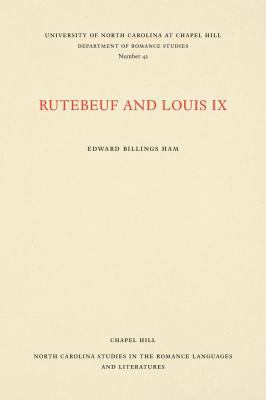 Rutebeuf and Louis IX [French] 0807890421 Book Cover