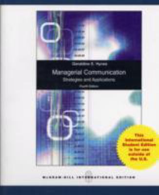 Managerial Communication 0071101276 Book Cover