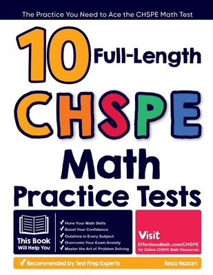 10 Full Length CHSPE Math Practice Tests: The P... B0CJH7TNZY Book Cover