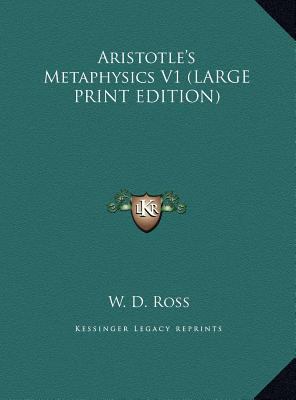 Aristotle's Metaphysics V1 (LARGE PRINT EDITION) [Large Print] 1169951015 Book Cover