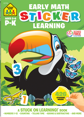 School Zone Early Math Sticker Learning Workbook 1601591136 Book Cover