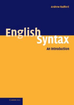 English Syntax: An Introduction 0521834996 Book Cover