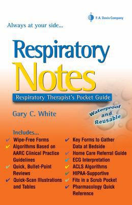 Respiratory Notes: Respiratory Therapist's Pock... B0073XVUYW Book Cover