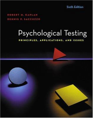 Psychological Testing: Principles, Applications... 0534633064 Book Cover