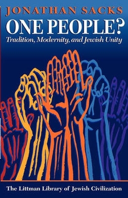 One People?: Tradition, Modernity and Jewish Unity 1874774013 Book Cover