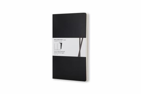 Office Product Moleskine Volant Notebook (Set of 2 ), Pocket, Ruled, Black, Soft Cover (3.5 X 5.5) Book