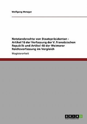 Notstandsrechte von Staatspräsidenten - Artikel... [German] 3640134699 Book Cover