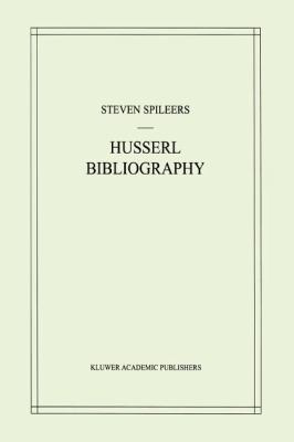 Edmund Husserl Bibliography 9048150728 Book Cover