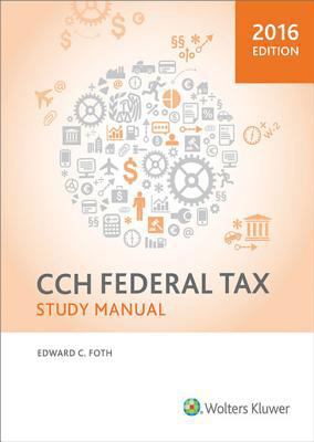 Federal Tax Study Manual 2016 0808040790 Book Cover