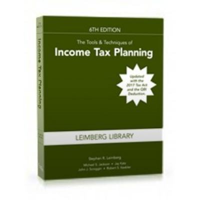 Tools & Techniques of Income Tax Planning 6th E... 1945424982 Book Cover