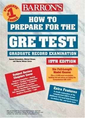 How to Prepare for the GRE Test 0764117696 Book Cover