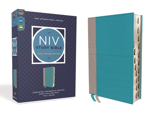 NIV Study Bible, Fully Revised Edition, Leather... 0310449057 Book Cover