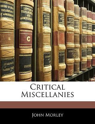 Critical Miscellanies 1143046161 Book Cover