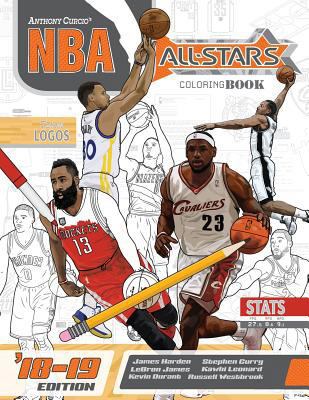NBA All Stars 2018-2019: The Ultimate Basketball Coloring and Activity Book for Adults and Kids 0692117830 Book Cover