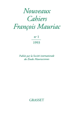 Nouveaux cahiers François Mauriac n°01 [French] 224648541X Book Cover