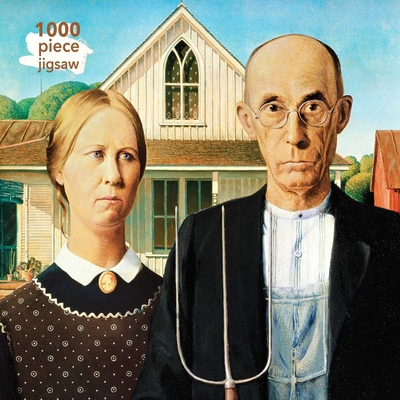 Paperback Adult Jigsaw Puzzle Grant Wood: American Gothic: 1000-Piece Jigsaw Puzzles Book
